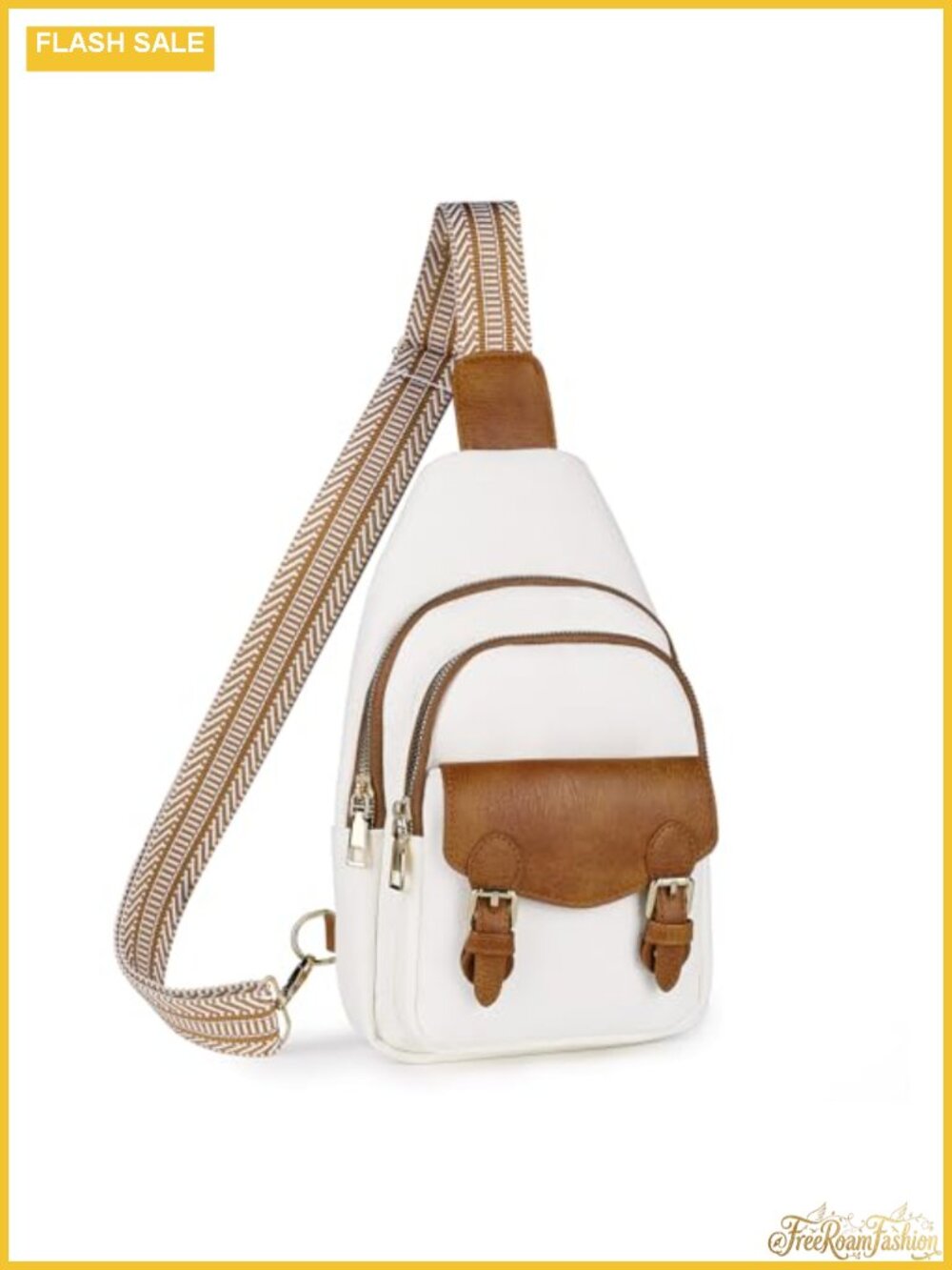 Vegan PU Leather Sling Bag Crossbody Fanny Pack Travel Hiking Cycling